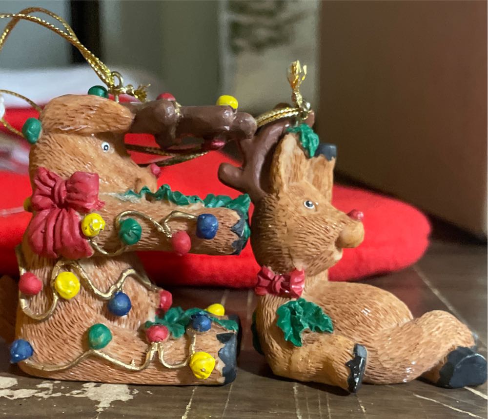 Noel Reindeer Ornaments set of 4  (Grand Kids) ornament collectible - Main Image 3