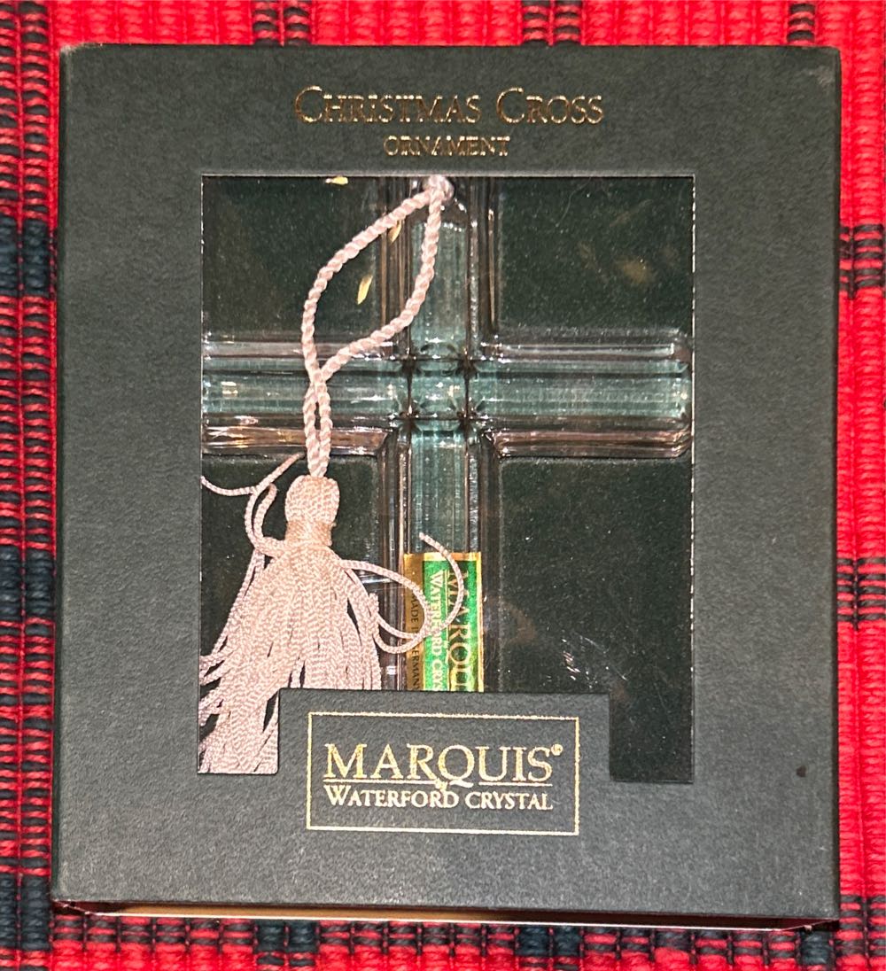 Marquis By Waterford Crystal Christmas Cross Germany Style 115183 Collection ”christmas Cross” W Box  ornament collectible [Barcode 024258301726] - Main Image 2