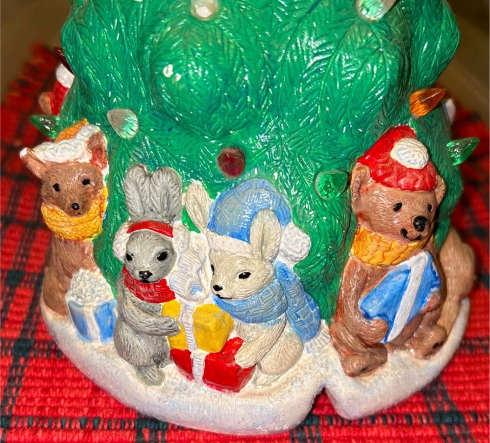 Maryann’s Hand Painted Ceramic Christmas Tree  ornament collectible - Main Image 2