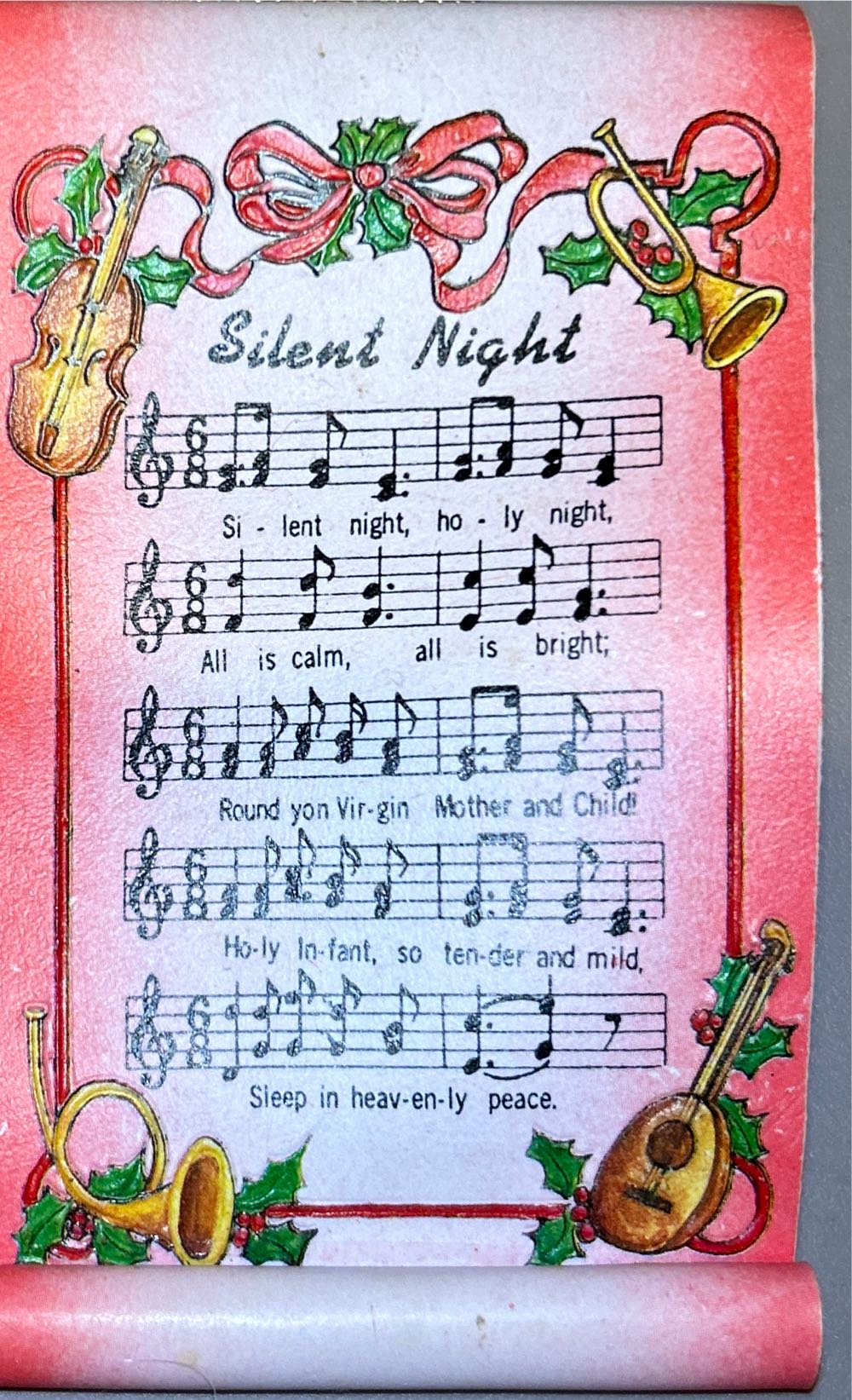 Silent Night Music Scroll  ornament collectible - Main Image 2