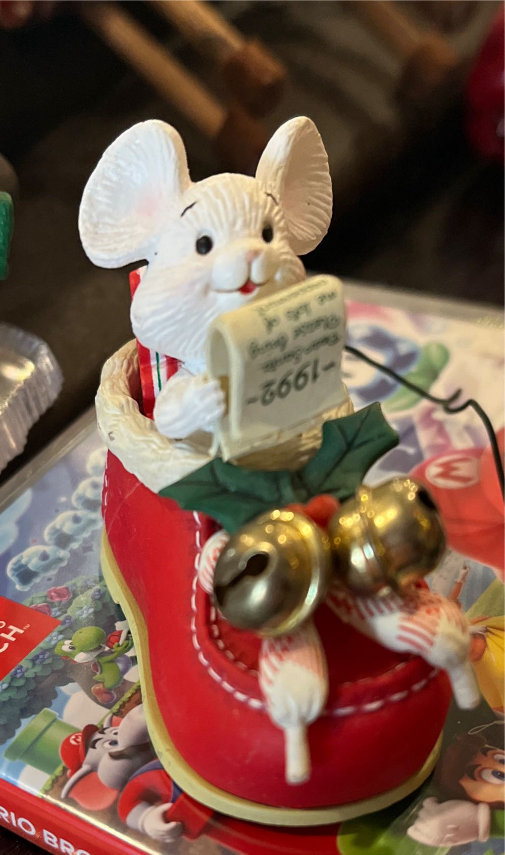Letter To Santa Mouse In Shoe - Animal (Mice) ornament collectible - Main Image 2