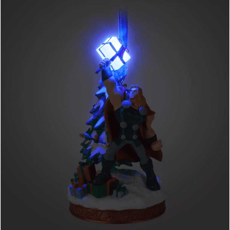 Thor Light Up Christmas Tree Ornament - Disney Sketchbook Ornament (Marvel Thor) ornament collectible [Barcode 887734635339] - Main Image 3