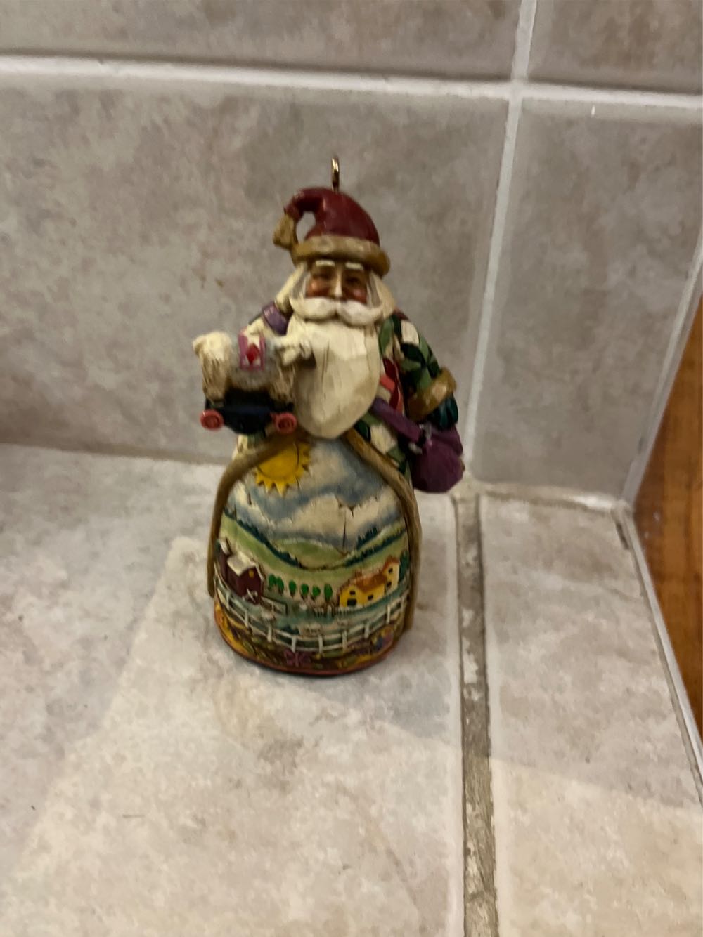 Jim Shore Santa With Sheep  ornament collectible - Main Image 2