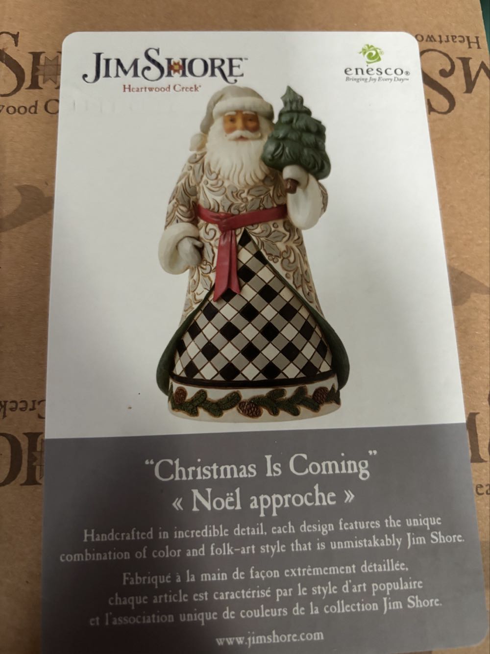 Christmas Is Coming  (Santa) ornament collectible [Barcode 028399369072] - Main Image 1