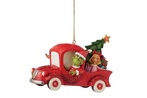 Enesco Jim Shore Dr. Seuss Grinch In Red Truck Ornament - Television (How The Grinch Stole Christmas) ornament collectible [Barcode 028399366293] - Main Image 1