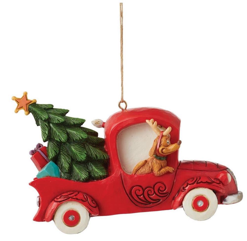 Enesco Jim Shore Dr. Seuss Grinch In Red Truck Ornament - Television (How The Grinch Stole Christmas) ornament collectible [Barcode 028399366293] - Main Image 2