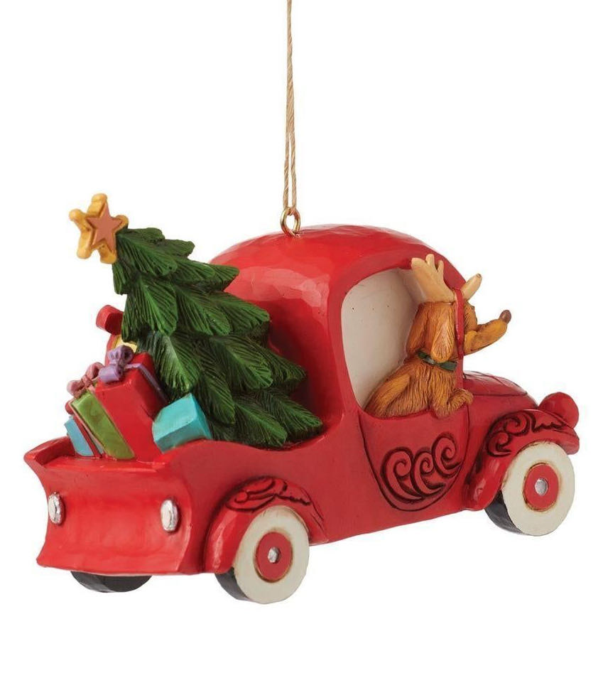 Enesco Jim Shore Dr. Seuss Grinch In Red Truck Ornament - Television (How The Grinch Stole Christmas) ornament collectible [Barcode 028399366293] - Main Image 4