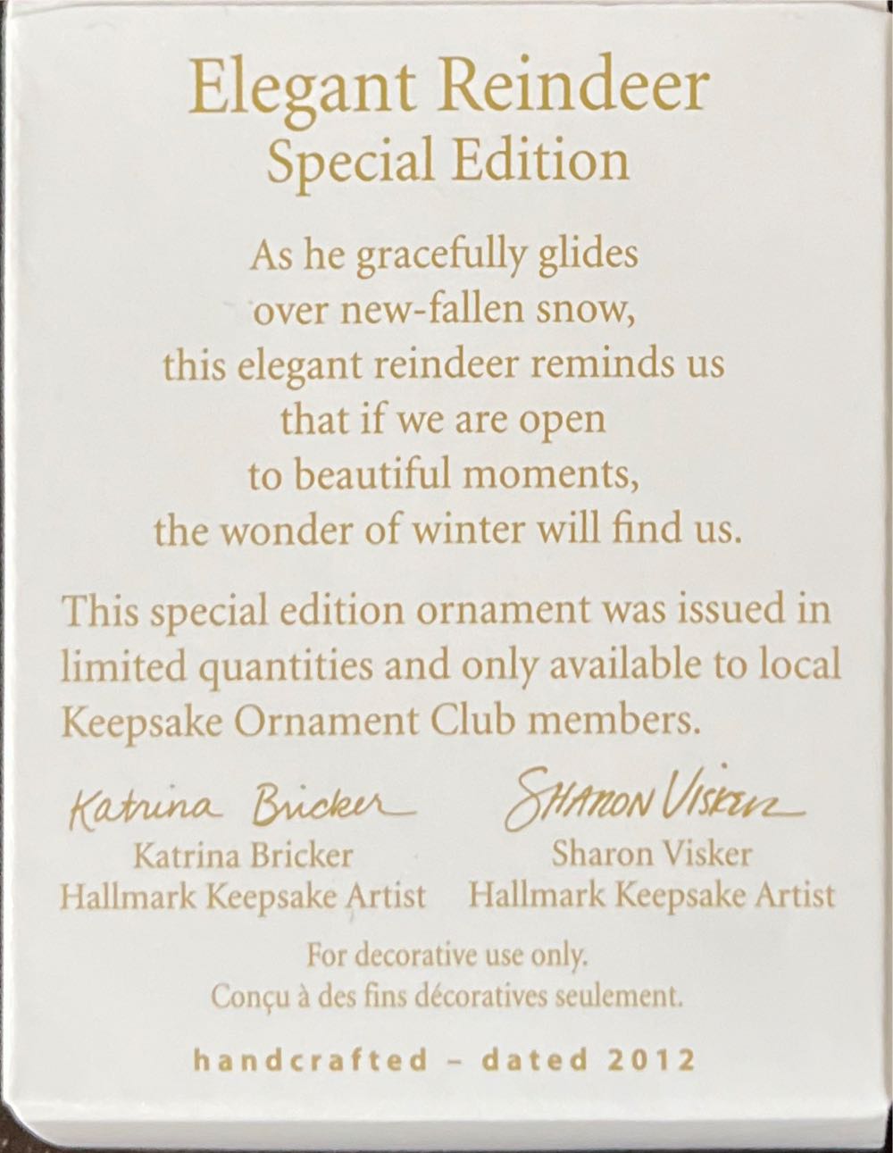 Mini Elegant Reindeer - Local Club Gift (Special Edition) ornament collectible - Main Image 4