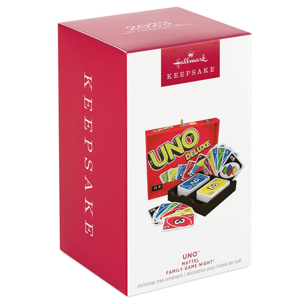 Mattel Games: “UNO” - Family Game Night (Hanging Ornament) ornament collectible [Barcode 763795818655] - Main Image 2