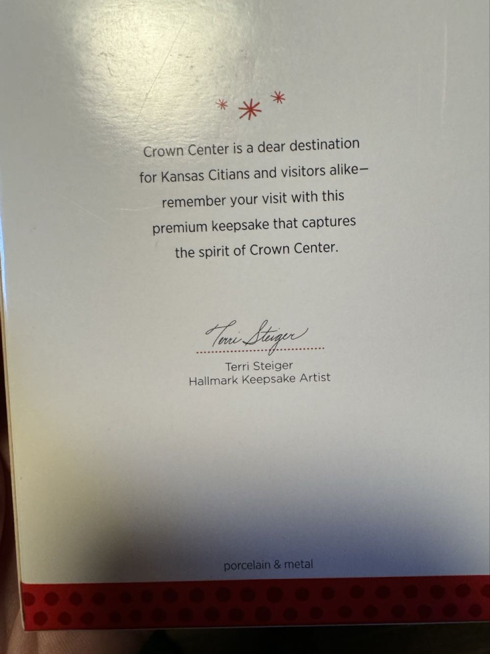 Crown Center  ornament collectible [Barcode 795902361570] - Main Image 2