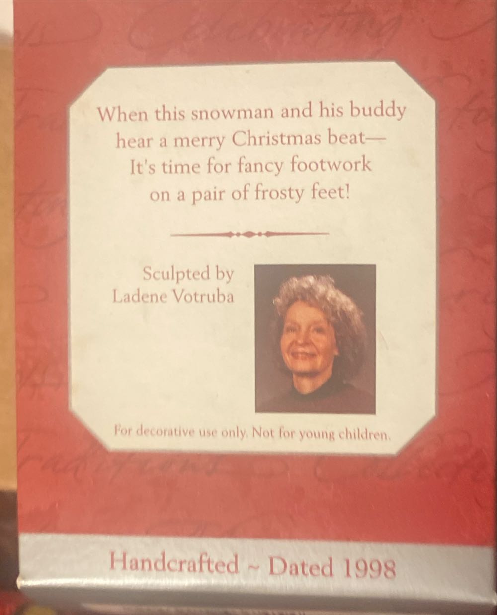 Hallmark Ornament Fancy Footwork - Snowman (Snowman& Friends) ornament collectible [Barcode 015012437454] - Main Image 3