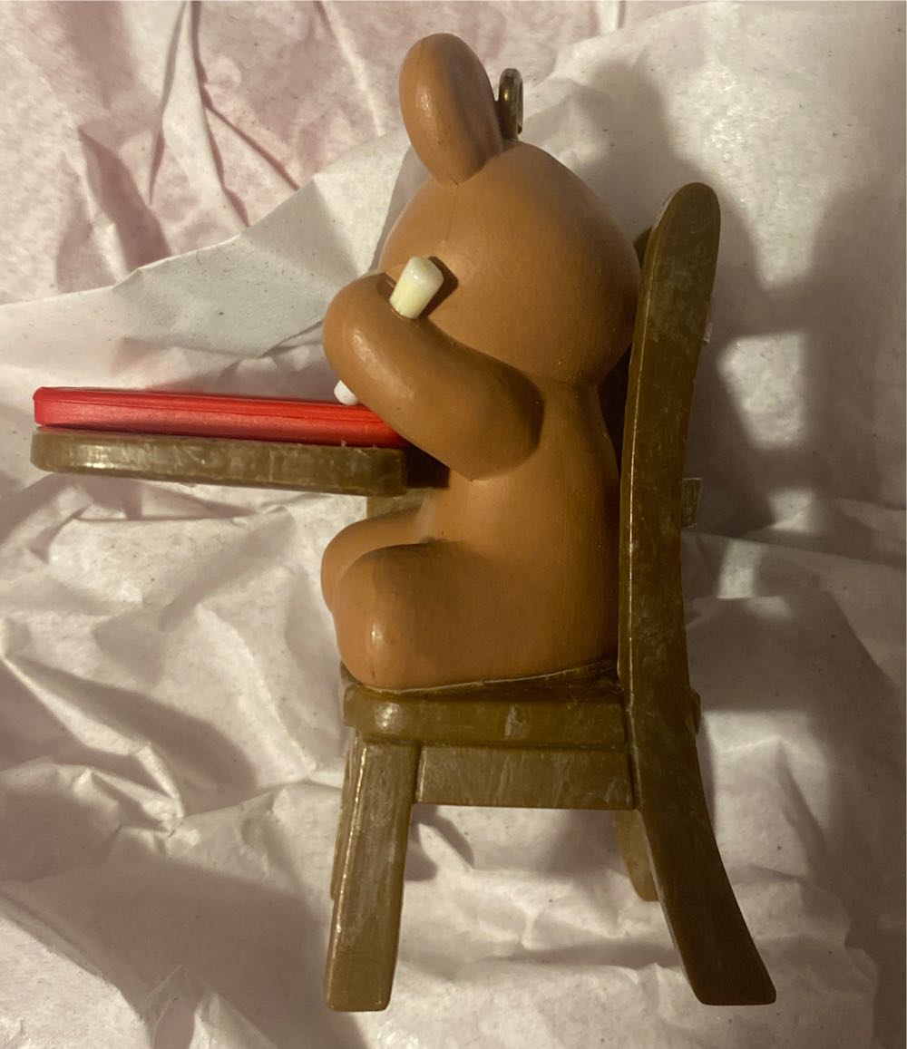 Hallmark Teacher Handcrafted Ornament Dated 1987 - Teddy Bear (Teacher) ornament collectible - Main Image 3