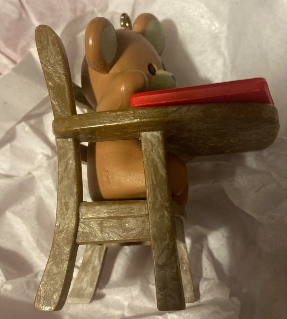 Hallmark Teacher Handcrafted Ornament Dated 1987 - Teddy Bear (Teacher) ornament collectible - Main Image 4