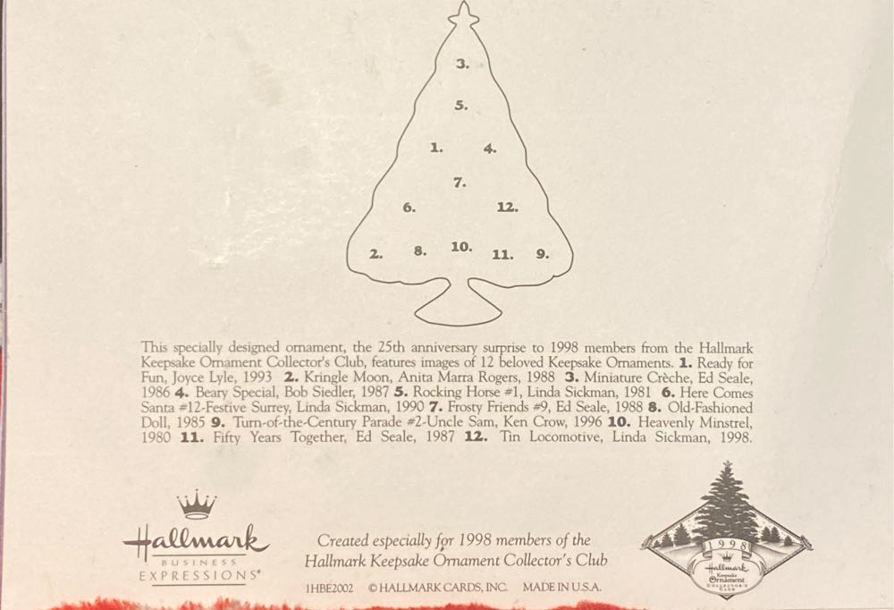 Our 25th Anniversay Card & Ornament - Club Ornament (Keepsake Ornament Collector’s Club) ornament collectible - Main Image 4