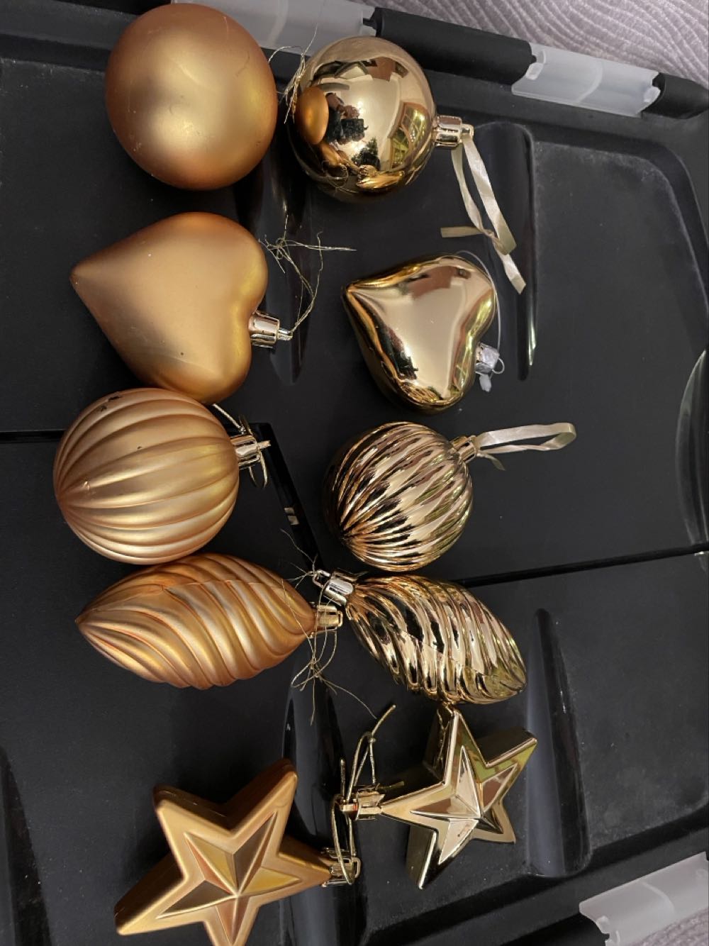 Gold Mixed Shaped Baubles  ornament collectible - Main Image 2