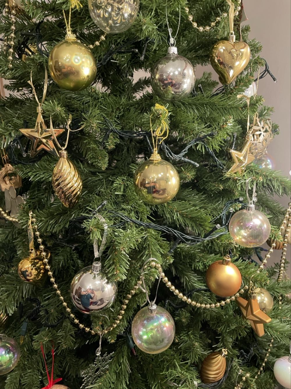 Gold Mixed Shaped Baubles  ornament collectible - Main Image 3