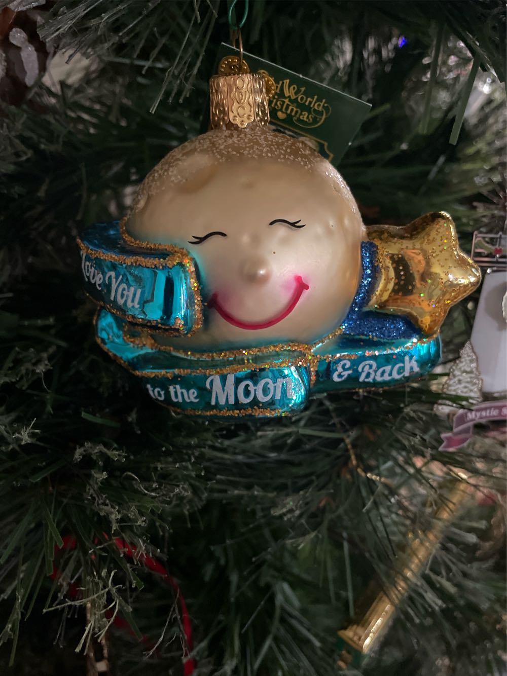 Old World Christmas Love You To The Moon And Back  ornament collectible - Main Image 1
