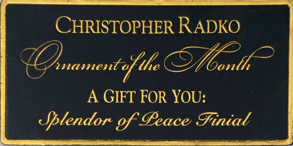 Finial-Splendor Of Peace  ornament collectible - Main Image 3