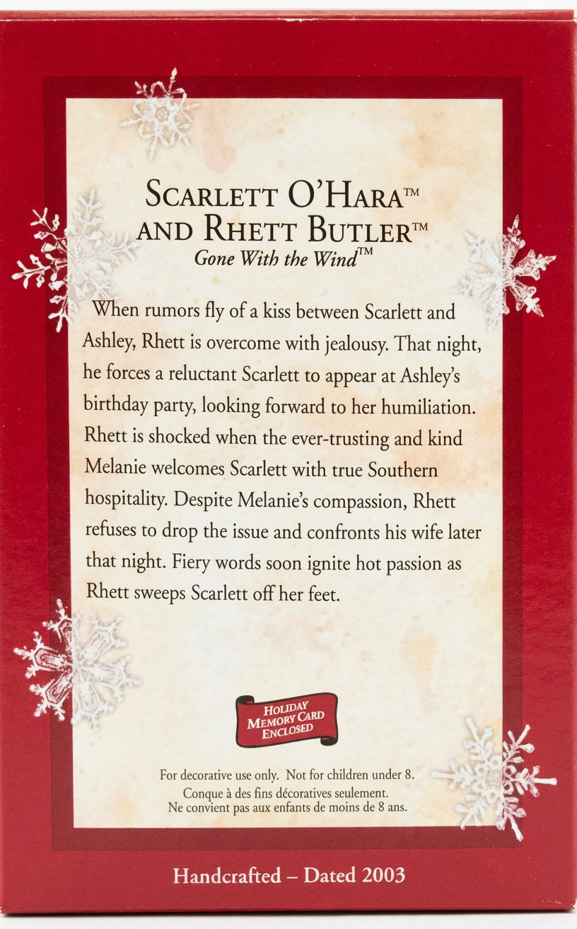 Gone With The Wind- Scarlett O’Hara And Rhett Butler - Gone With The Wind (Gone With The Wind) ornament collectible [Barcode 015012776096] - Main Image 2