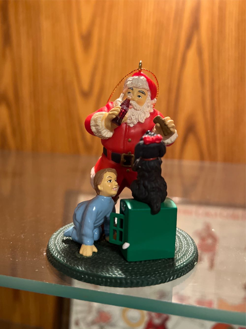 Coca Cola Santa Claus Santa With Boy & Puppy - Trim-A-Tree Collection (Coca Cola Santa) ornament collectible [Barcode 715429980269] - Main Image 2