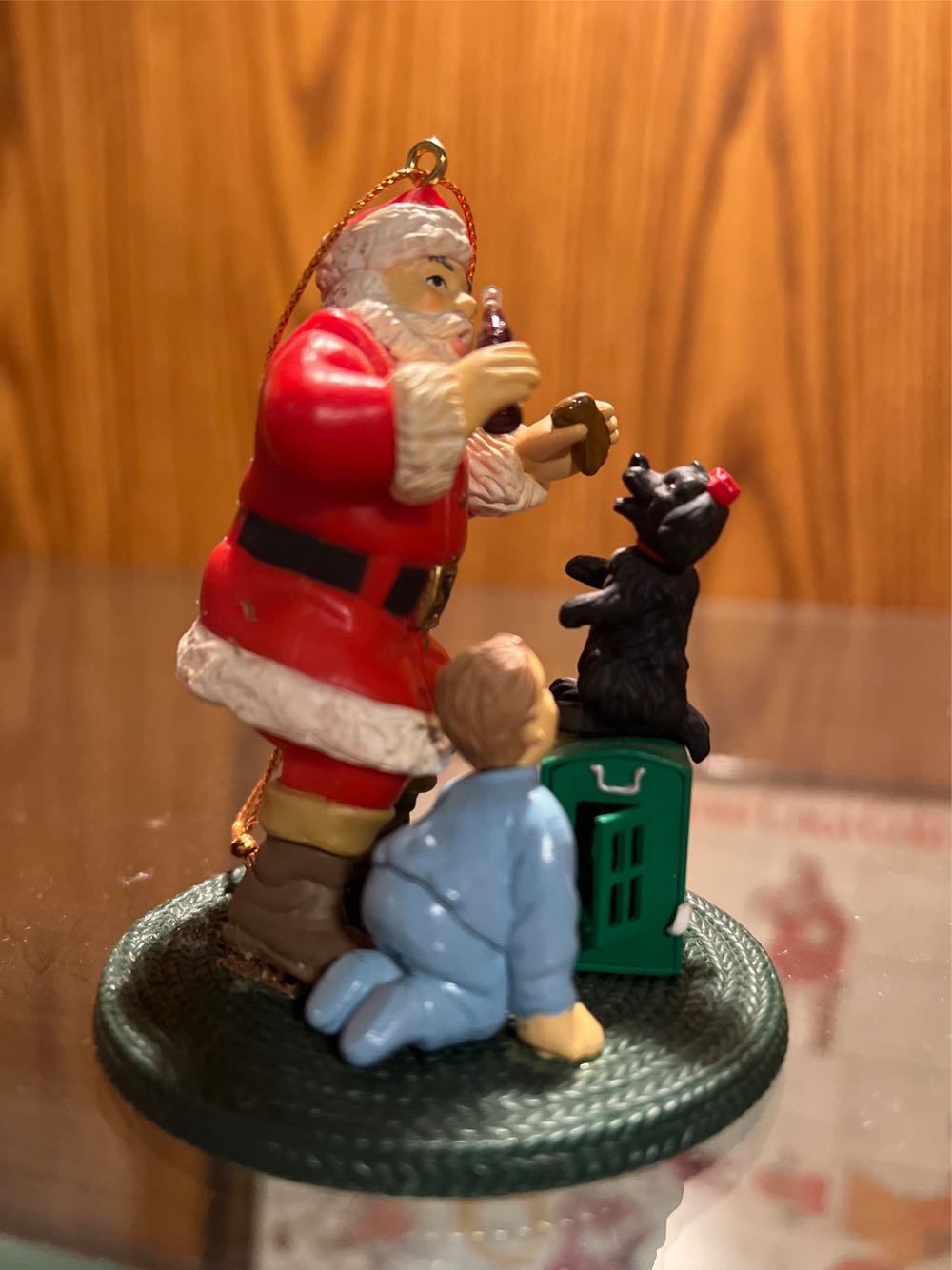 Coca Cola Santa Claus Santa With Boy & Puppy - Trim-A-Tree Collection (Coca Cola Santa) ornament collectible [Barcode 715429980269] - Main Image 3
