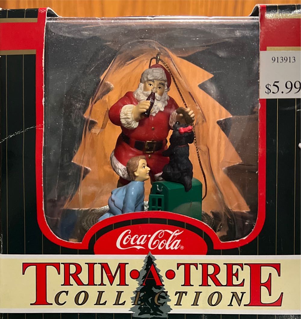 Coca Cola Santa Claus Santa With Boy & Puppy - Trim-A-Tree Collection (Coca Cola Santa) ornament collectible [Barcode 715429980269] - Main Image 4