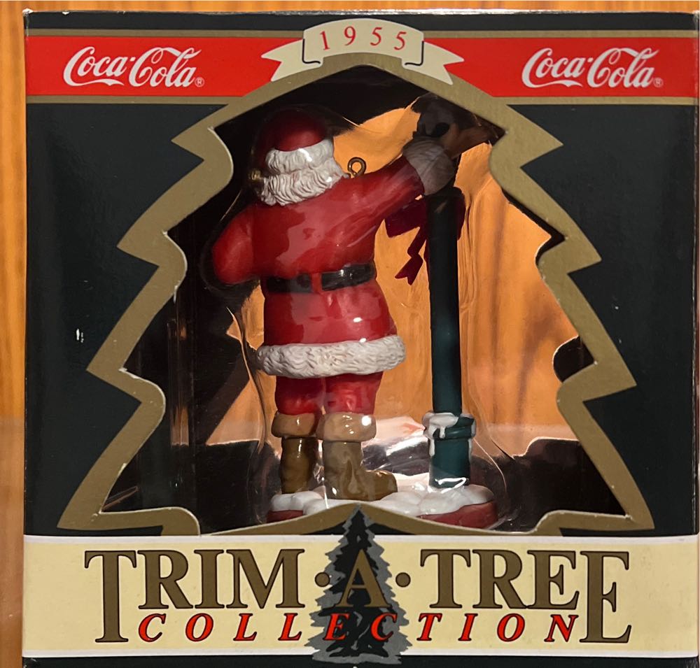 Coca Cola Santa Claus 1955 Santa At The Lamppost - Trim-A-Tree Collection (Coca Cola Santa) ornament collectible [Barcode 715429111014] - Main Image 4
