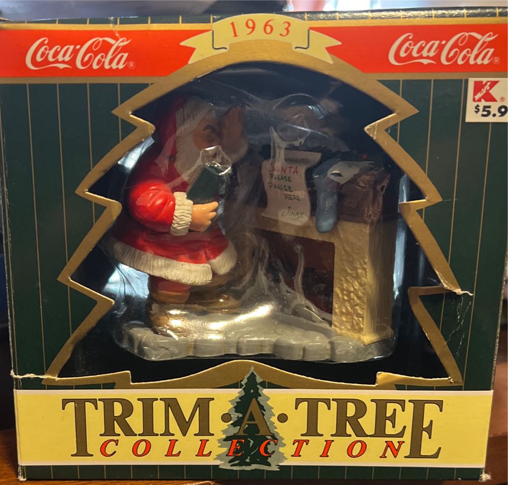 Coca Cola Santa Clause. 1963 Please Pause Here - Trim-A-Tree Collection (Coca Cola Santa) ornament collectible [Barcode 715429972370] - Main Image 2