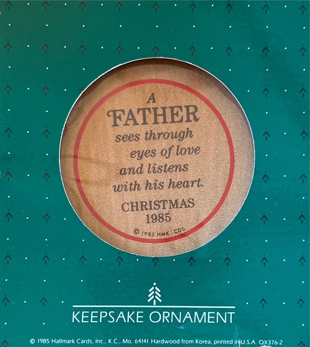 Father - Wooden Ornament 1985  ornament collectible - Main Image 2