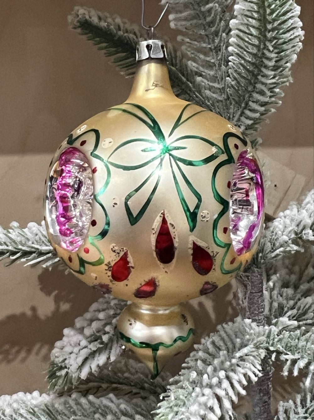 Vintage Triple Indent Drop  ornament collectible - Main Image 2