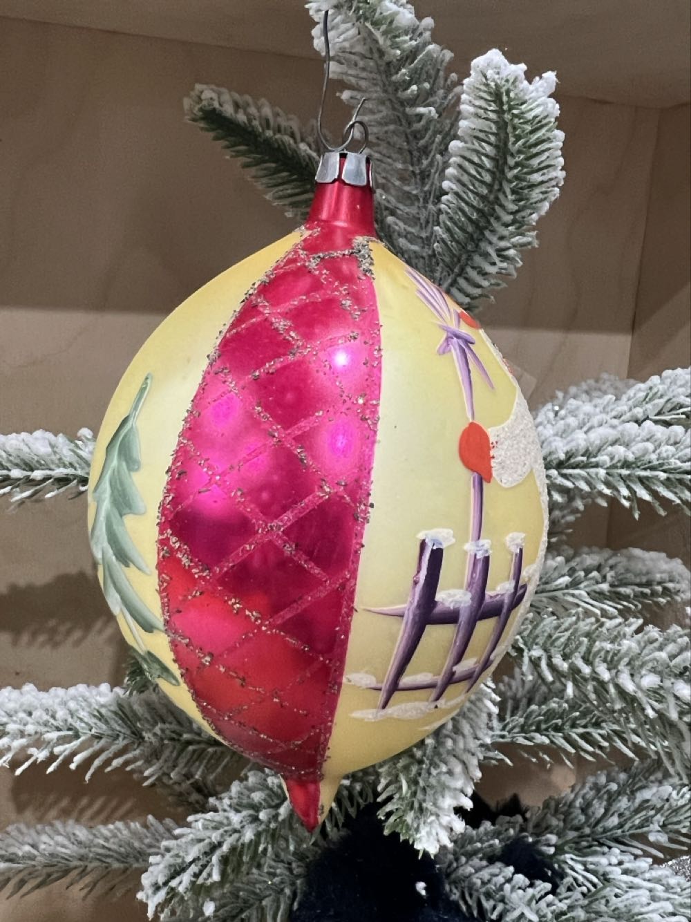 Snowman And Tree Glitter  ornament collectible - Main Image 2