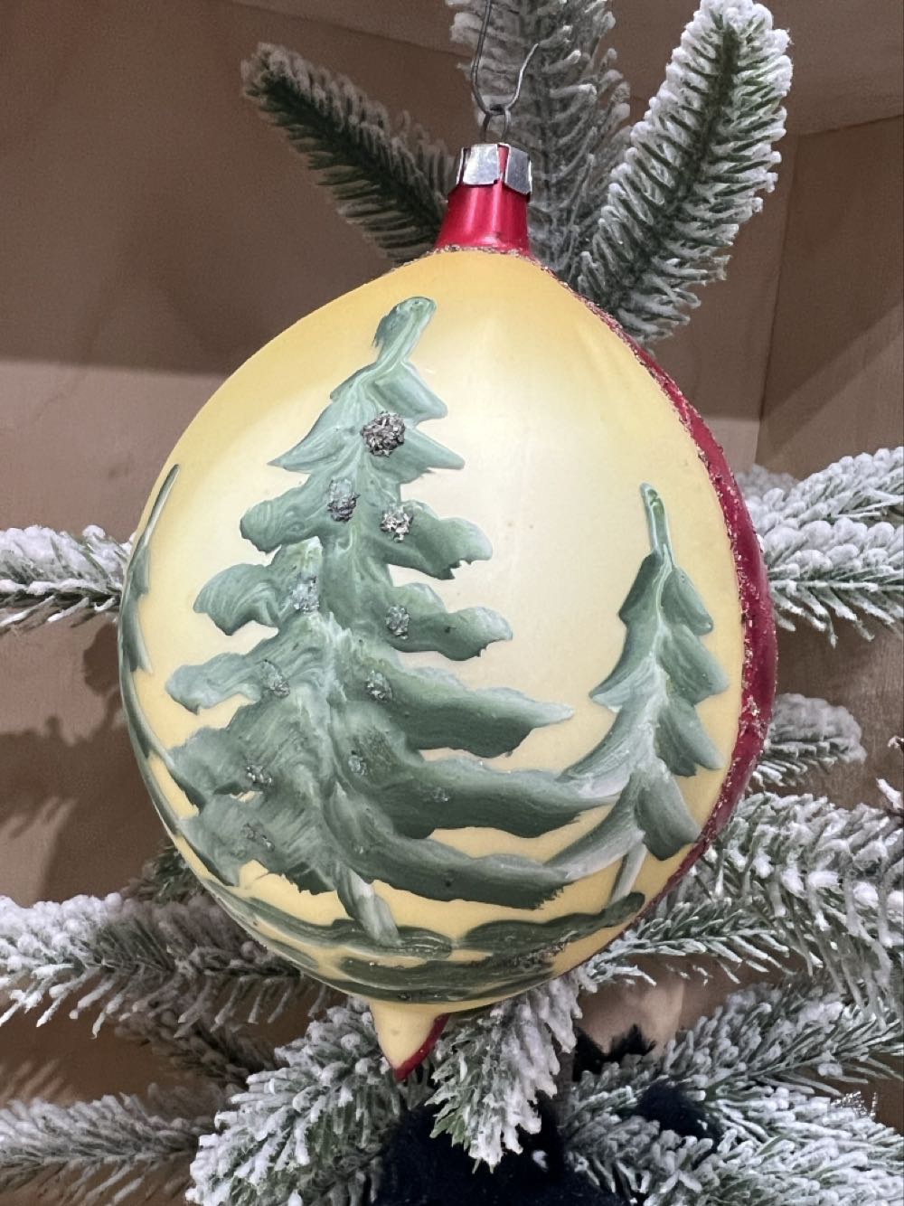 Snowman And Tree Glitter  ornament collectible - Main Image 3