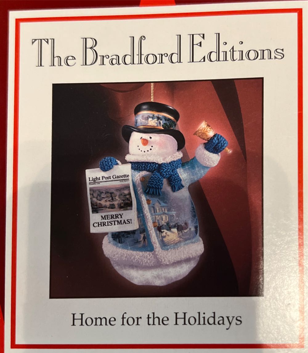 Kinkade Home For Holidays - The Bradford Editions ornament collectible [Barcode 709792400639] - Main Image 2