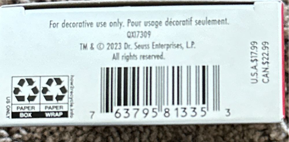 Cindy-Lou Who - Dr. Seuss’s How The Grinch Stole Christmas (Grinch) ornament collectible [Barcode 763795813353] - Main Image 4