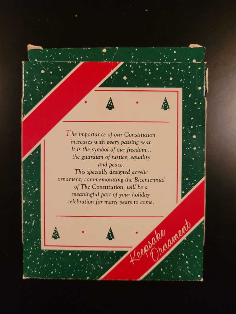 Hallmark The Constitution 1987  ornament collectible - Main Image 2