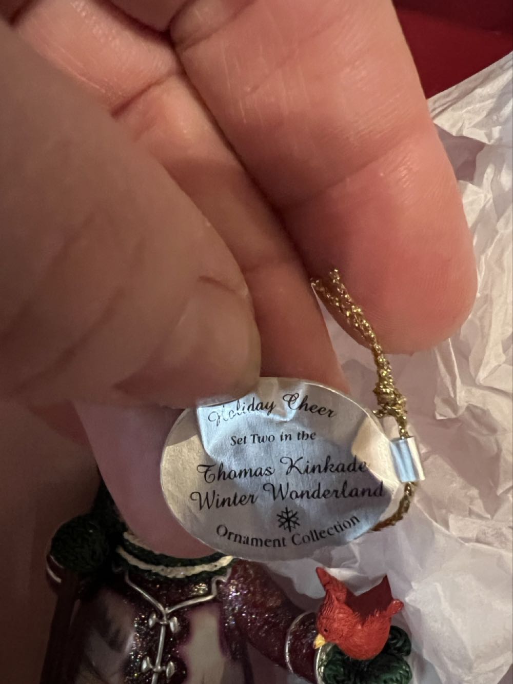 Holiday Cheer - Thomas Kinkade Winter Wonderland ornament collectible - Main Image 2