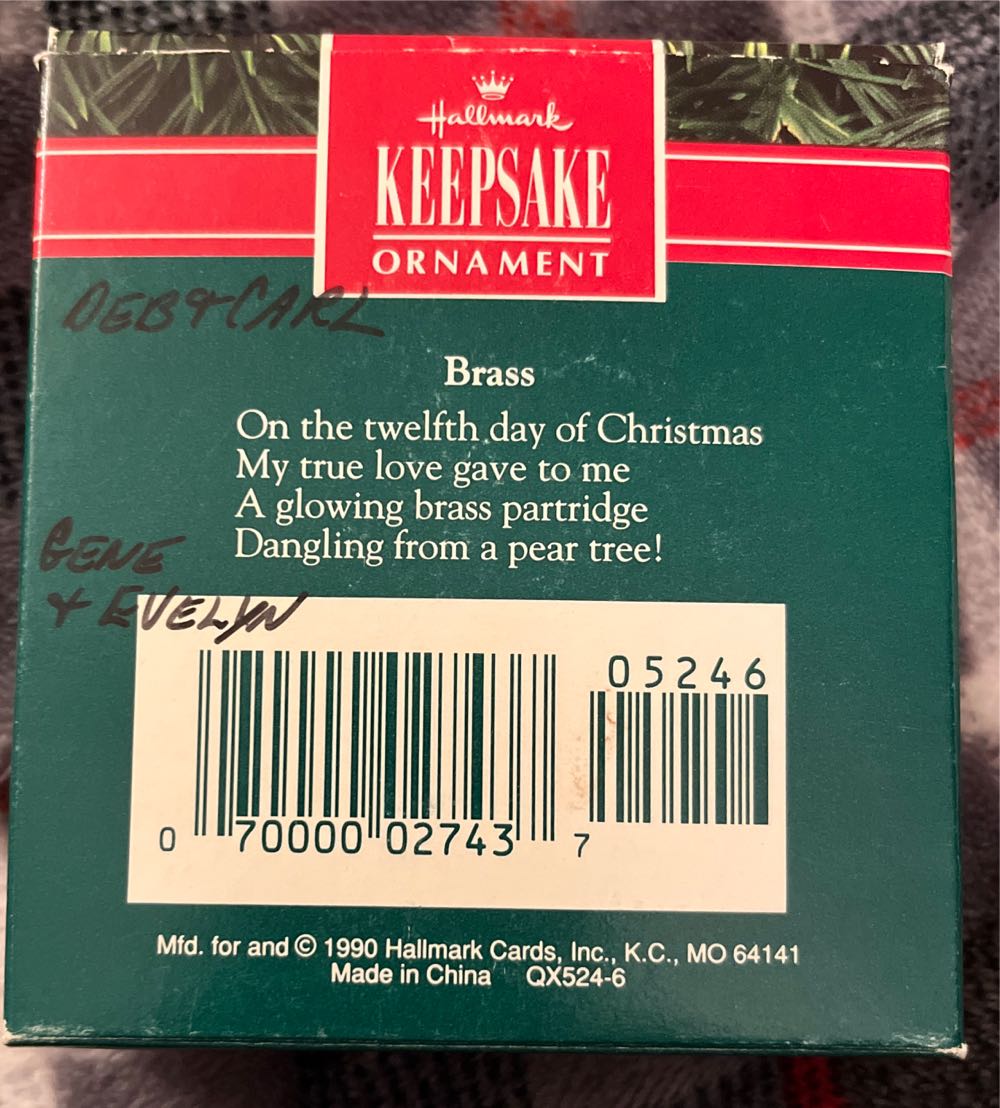 Christmas Partridge  ornament collectible [Barcode 070000027437] - Main Image 2