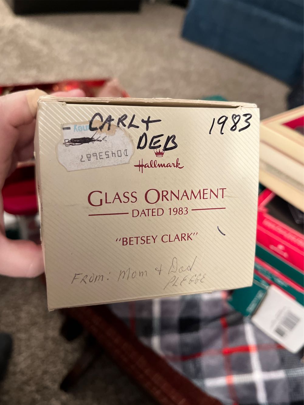 1983 Betsy Clark Glass Ornament  ornament collectible - Main Image 2