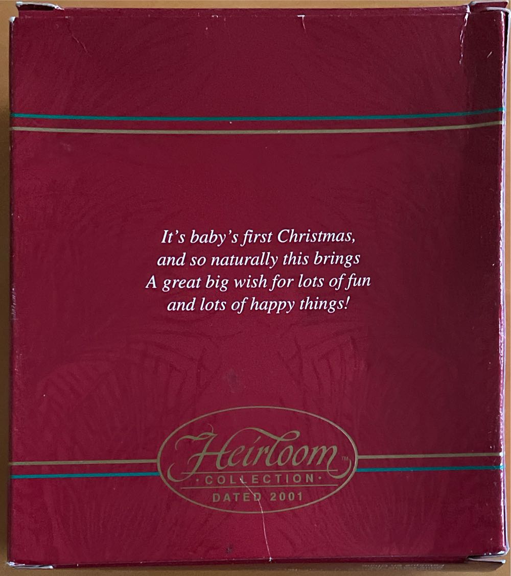Carlton Cards Heirloom Collection Baby’s First Christmas 2001  ornament collectible - Main Image 2