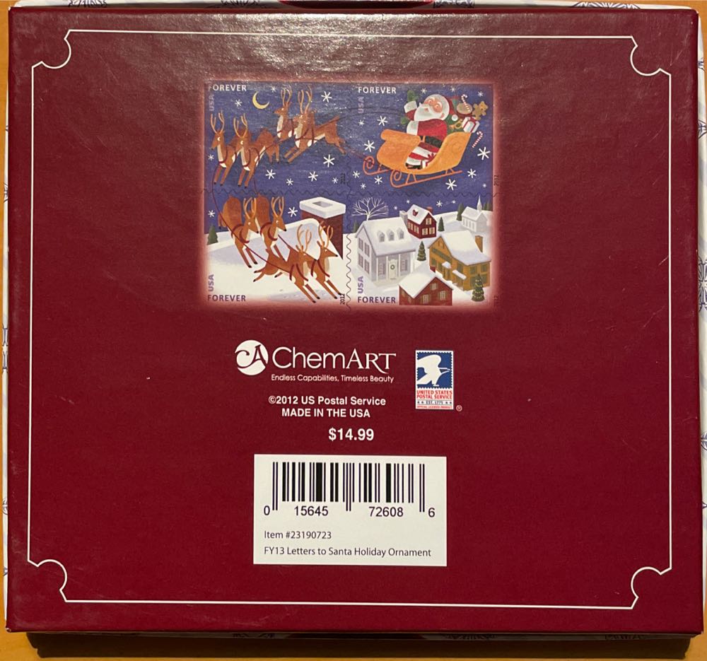 Us Postal Service Usps Letters To Santa Christmas Us Anniversary 100th United ”letters Santa” 1912 New States 3 D Holiday 100 Years Post Office  ornament collectible [Barcode 015645726086] - Main Image 2