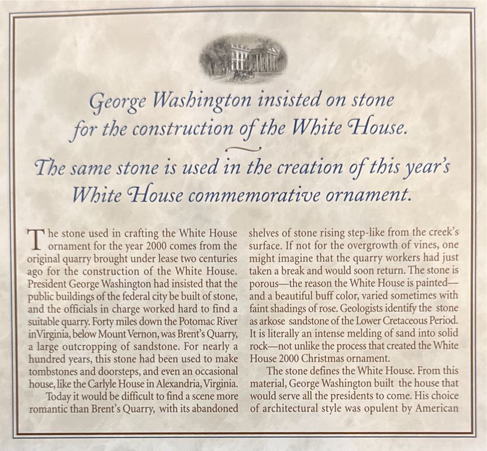 White House Christmas Ornament 2000 - White House Christmas Ornament (George Washington) ornament collectible - Main Image 4