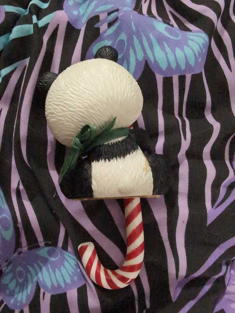 Panda Bear Stocking Hanger  ornament collectible - Main Image 2