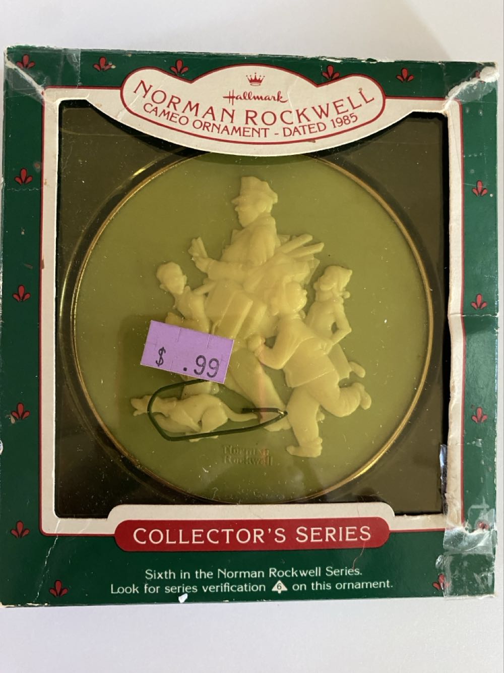 #6 Jolly Postman - Norman Rockwell - Cameo Keepsake (Collectible Series) ornament collectible - Main Image 3