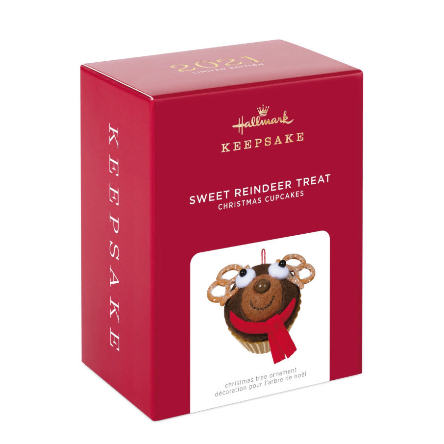 Sweet Reindeer Treat Cupcake Ornament  ornament collectible - Main Image 2