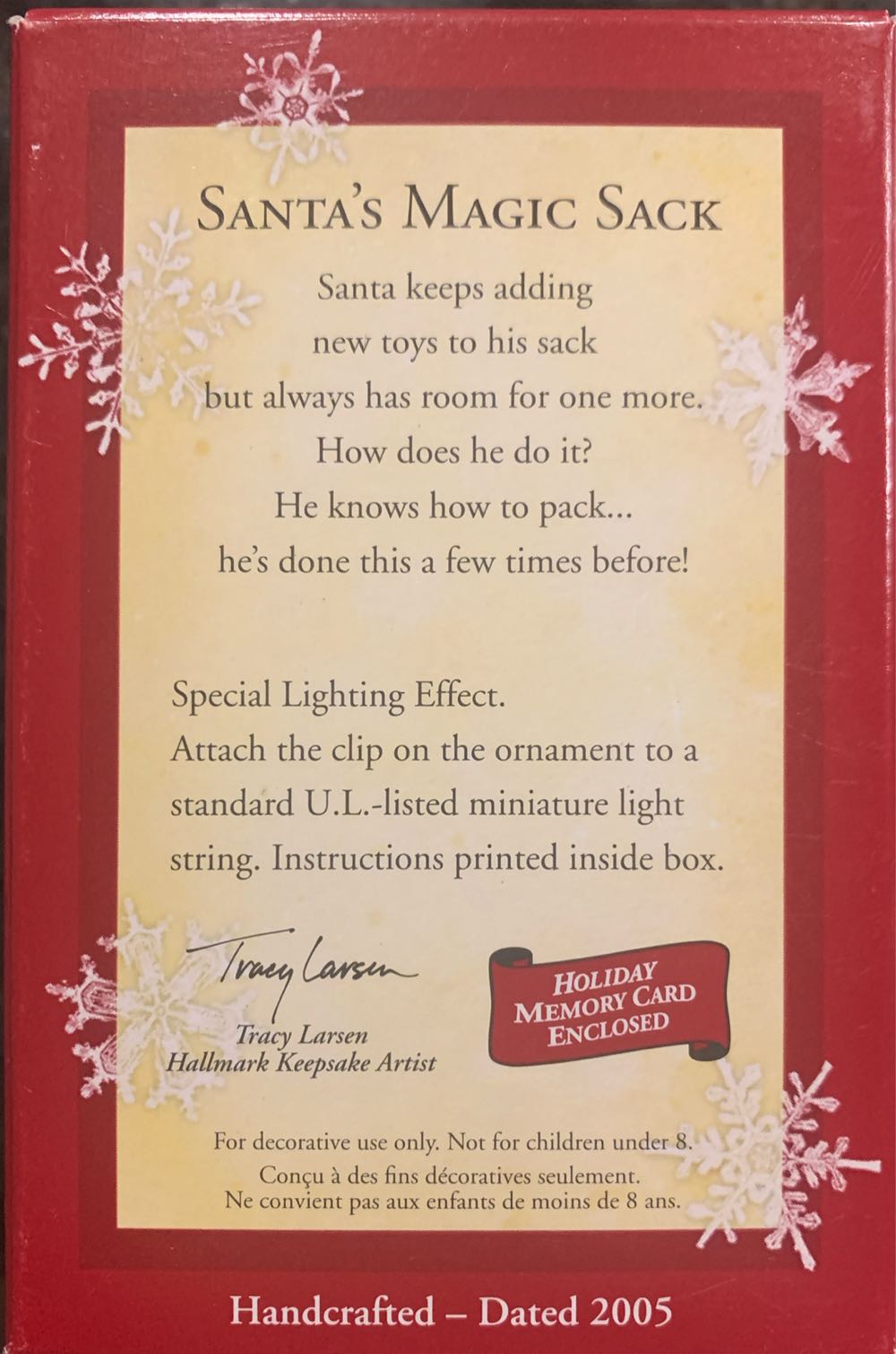 Santa’s Magic Sack - Santa (Santa) ornament collectible [Barcode 015012871876] - Main Image 2