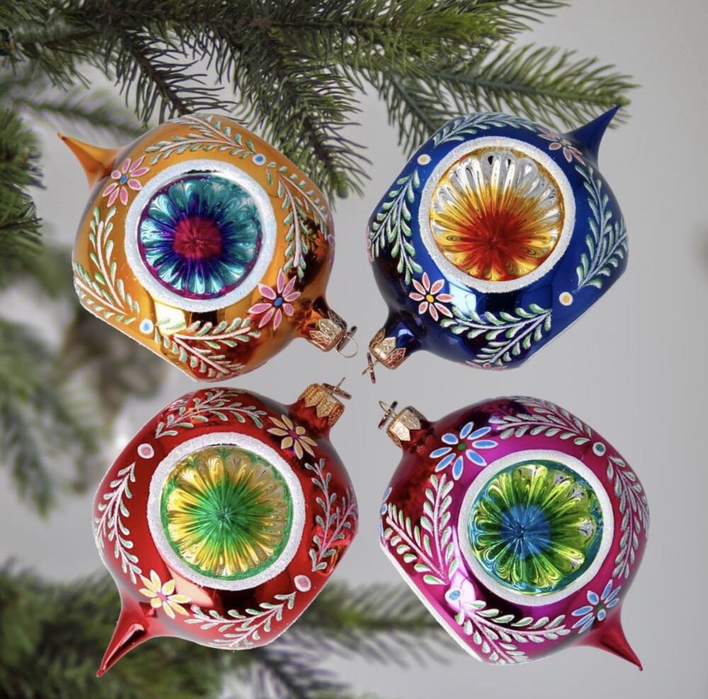 Floral Drop With Reflectors  ornament collectible - Main Image 2