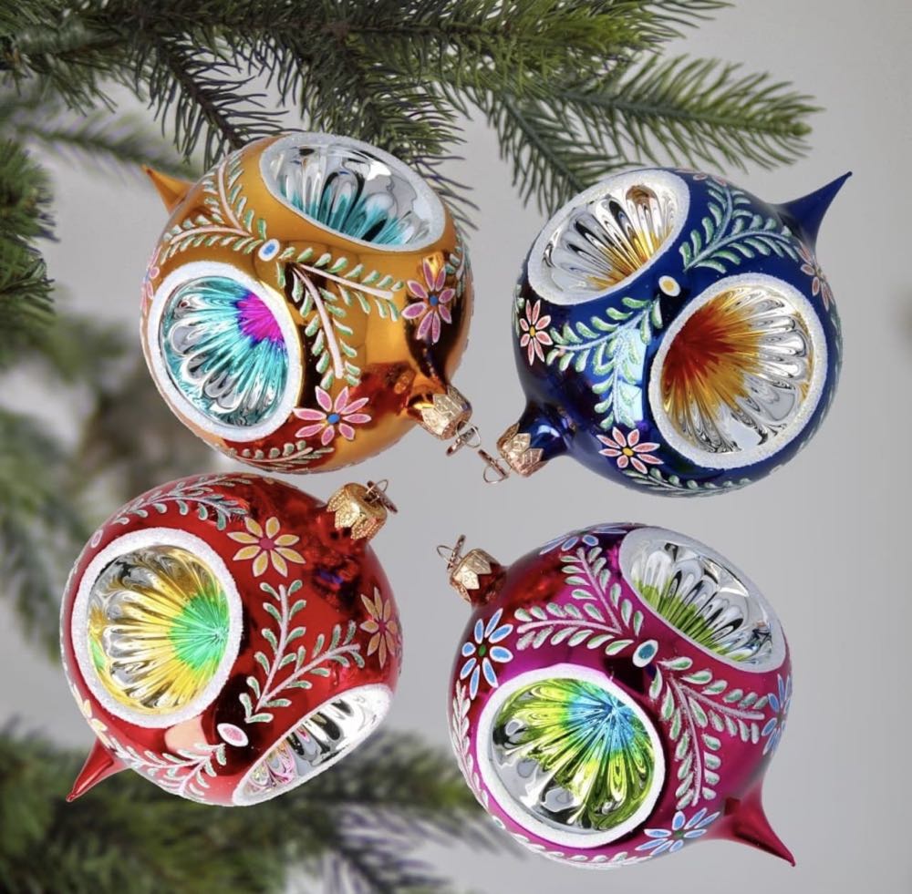 Floral Drop With Reflectors  ornament collectible - Main Image 3