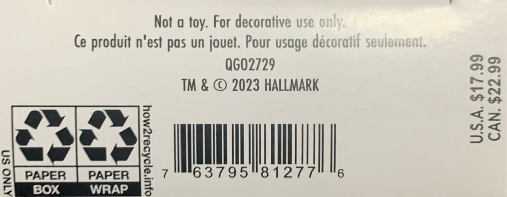 Baby Boy’s First Christmas 2023 - Baby Boy’s First Christmas (Grandson) ornament collectible [Barcode 763795812776] - Main Image 3