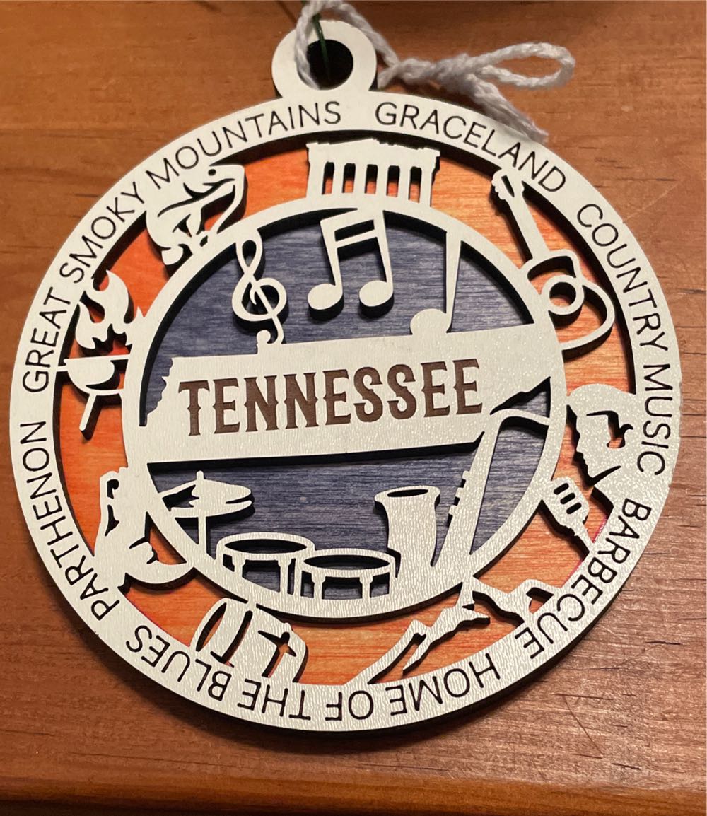 Precious Moments 221012 Loaded Up With Christmas Cheer Annual Santa Bisque Porcelain Ornament