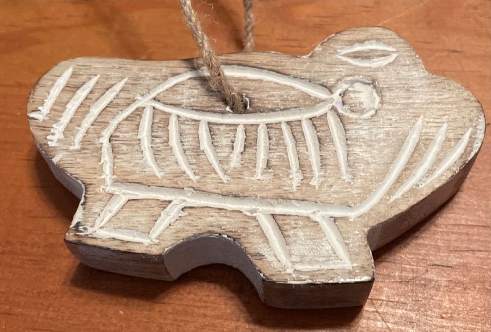 Vintage Gold Metal French Horn Oranment